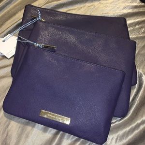 Tartan + twine purple makeup bag